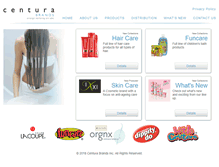 Tablet Screenshot of centurabrands.com